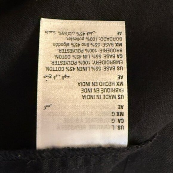 NWOT - Boho Embroidered Linen Bishop Sleeve Peasant Blouse - Picture 16 of 16